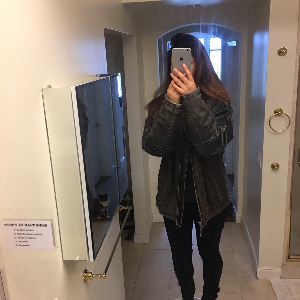 Gap MOTO Leather Jacket - Picture 6 of 8